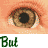 Animated contact sheet of 21 frames showing a sequence of hazel eyes with changing text above them, arranged in a 5x5 grid on an orange background.