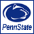 Blue oval logo with white curved lines and 'PennState' text below on white background.