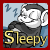 Animated contact sheet of a cartoon skunk character sleeping with 'Sleepy' and 'Time' text, displayed in 5x5 grid format on red background.