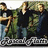 Pixelated image of three people in dark clothing against greenery with text overlay on blue background reading 'Help Me Remember The Way that we used to be When Nothin' Else Matters Cause You Were Lovin' Me'
