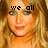 A four- shows a person with long blonde hair and red lips; text changes across from 'we all' to 'hate........' to 'slee simps' with a gray