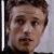 A 50x50 pixel animated buddy icon featuring a split composition with a person's face on the left and green text on a dark background on the right, displayed as two sampled frames in a contact sheet layout.