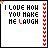 Animated pixel art showing text changes across frames with red border accents and small rainbow dots