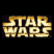 Three distinct Star Wars movie title logos displayed in a against black and gray backgrounds