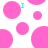 A static image of pink circles and squares on a white background with two cyan 'I' letters.