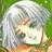A 48x48 pixel animated buddy icon featuring a cartoon character with white hair and green eyes on the left, paired with text reading "Anime IM" and "com" on a black background to the right.