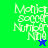 A four- of pixelated text with a star symbol, each displaying the same text in different color schemes