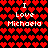 Pixelated red heart pattern background with white text reading "I Love Michaela" in two identical vertical