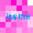 Pixelated blue text 'its me' repeated four times on a pink and white checkered background with no visible animation changes.