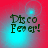 Four- displays "Disco Fever!" text with shifting cyan light effects on red background