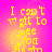 Yellow pixelated text on a pink gradient background reads "I can't wait to see you again" with subtle animation changes across four
