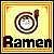 Pixelated icon with yellow background, orange border, and black text reading 'Ramen' below a coiled brown object resembling a noodle bowl.