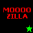 Four- displays red text 'MOOOO ZILLA' on black and green backgrounds with a small star icon changing from green to black