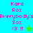 Pixelated text and symbols on a split background with cyan and green sections, featuring pink text and two distinct star icons.