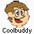 A contact sheet of 8 animated frames showing a cartoon character's face with varying mouth expressions, each labeled "Coolbuddy" below the image.