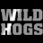 Animated contact sheet showing 11 frames of a Wild Hogs movie promotional icon with repeating text and red "NOW PLAYING!" text.