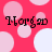 Pink background with light pink and white circles; four instances of the text 'Norga' in black serif font; visible pixelation and partial circle shapes.