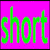 A 2x2 contact sheet of four distinct text-based animations with neon green and pink color schemes on solid backgrounds, each frame displaying a different word or phrase in pixelated font style.