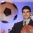 Static 48x48 pixel icon featuring a soccer ball and a person in formal attire against a light blue background.