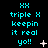 Cyan text on black background with animated white symbols changing across three