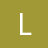 A white capital letter L centered on a solid olive-green background with subtle pixel-level transparency effects along the letter's edges.