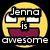 Pixelated yellow smiley face with wide eyes and a mouth showing pink tongue, displaying text overlays across four