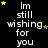 Black background with white text reading "Im still wishing for you" repeated in vertical , yellow stars scattered throughout