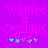 Pixelated text 'Whitney' and 'Crashlyp' in pink on purple background with cyan star-like shapes below, showing animation changes between frames.