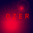Red and dark purple pixelated animation with 'OZER' text and shifting circular light effects.