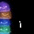 A vertical stack of layered shapes with a black background, displaying text changes from 'i' to 'love' and 'u' to 'love' across frames.