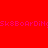 A static image with four quadrants of solid color—red, dark red, black, and deep red—with repeated pixelated text reading "SK8BOARDING" in pink across the top two quadrants.