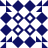 A static pixelated pattern of dark blue geometric shapes on white background, featuring diamond, square, and cross motifs arranged in a grid.