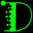 A 3x3 contact sheet of nine animated frames showing a stylized letter D with changing internal patterns and color transitions against black background.