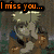 six pixelated anime-style images with orange text overlays on black or character backgrounds