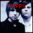 four showing two people in black and white, with red text overlays changing