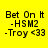 Four identical yellow background with black text "Bet On It -HSM2 -Troy <33" and varying blue highlight positions across the