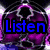 A four- displays text fragments over distinct backgrounds: purple with a star, colorful abstract shapes, dark space-like scene, and solid gray