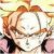 Pixelated image of a character with light brown hair wearing an orange headband and dark clothing, set against a blurred background.