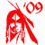 Red pixelated text and a stylized figure on white background, with 'RAH!' repeated in multiple orientations across the image.