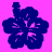 pixelated icons on alternating pink and dark blue backgrounds, featuring a flower symbol in the top-left and stylized letters spelling 'MARGAREY'