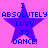 Four identical pixelated blue star icons on a pink background, each displaying text "I ABSOLUTELY LUUV TO DANCE!" in blue pixelated font.