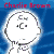 Pixelated image with blue background, red text reading 'Chudia Brown', and a white circular shape containing gray pixel art of a face.