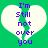 Green background with two white heart shapes containing purple text reading "I'm Still not over you" in pixelated font.