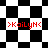 Animated sequence showing a black-and-white checkered pattern transforming into diamond shapes with red text '>>KoiLyN<' overlaid on each frame.