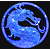 Blue dragon icon in circular frame on black background, green text 'Original Icons .com' on dark green to right