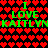 A static digital image with a black background covered in red heart shapes, featuring green text reading "I LOVE KAITLYNKAITLYN" repeated twice.