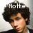 Pixelated image of a person with dark curly hair wearing a black top, overlaid text reads 'Hotte' in white block letters.