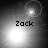 Four grayscale display a bright light source with the text 'Zack' below it, each showing different positions of a circular halo around the light