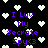 Black background with white pixelated hearts and purple text reading "I Luv My Secrate Spy<3" in a repeating pattern.
