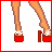 A 3x3 contact sheet of pixel art frames showing a female character in red dress and Santa hat with text panels reading "I saw Mommy", "kissing Santa Claus", and "that was me!" alongside partial body views.